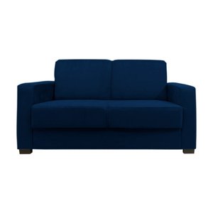 Sofá Namoradeira Pequeno 2 Lugares Imperial Suede:azul Marinho
