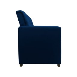 Sofá Namoradeira Pequeno 2 Lugares Imperial Suede:azul Marinho - 4