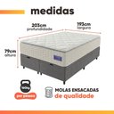 Ver imagem 2 de Cama Box Baú King Colchão Ortopédico Atena Molas Ensacadas Pillow Top Hip Sleep