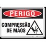 PLACA PERIGO COMPRESSÃO DE MÃOS - 1