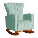 Ver imagem 1 de Poltrona Decorativa Melinda Balanço Veludo Acqua - Fm