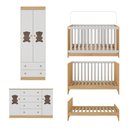 Ver mais imagens de Quarto de Bebê Completo com Berço Americano 3 em 1 Colchão Teddy Multimóveis Mp4672 Madeirado/