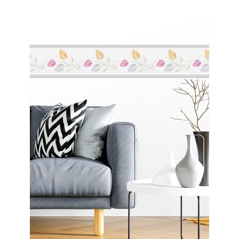 Faixa Decorativa Adesiva (autocolante) - Botões de Rosas