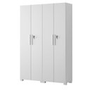 Ver imagem 2 de Kit com 2 Armários Multiuso Escritório 4 Portas e Prateleiras Branco/New