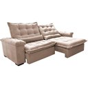 Ver mais imagens de Sofá Retrátil e Reclinável 2,95m Cama inBox Big Fresh com SoftGel D40 Velupluma Bege