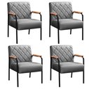 Ver imagem 1 de Kit 4 Poltronas Ludmilla Cor:Linho Cinza 320