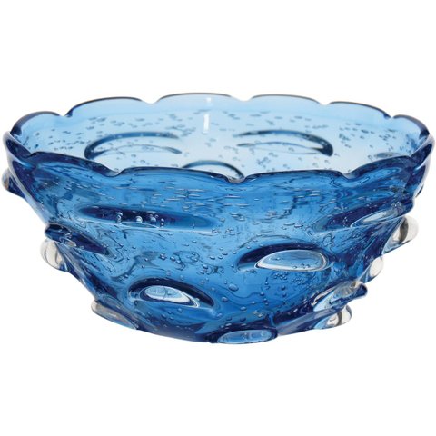 HOME&CO PALAZZO CENTRO MESA 9x18x18cm VIDRO AZUL
