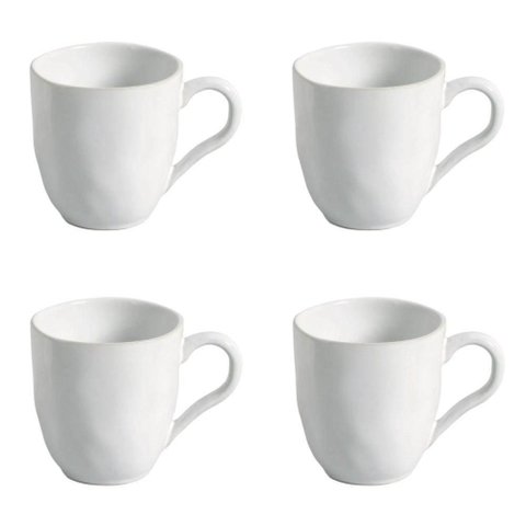 Conjunto de Canecas 04 Peças Orgânico New White Porto Brasil