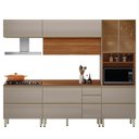 Ver imagem 1 de Cozinha Modulada Proença 5 Peças com Paneleiro 1 Forno Nogueira Touch-nude Prime Tx - Demartêz