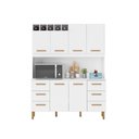 Ver imagem 1 de Armário de Cozinha Lívia 1,57m com 6 Portas Branco