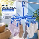 Ver imagem 2 de Varal Suspenso Dobravel 16 Prendedores Tipo Guarda Chuva Grande para Meias Roupas Intimas Lavanderia