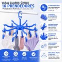 Ver imagem 6 de Varal Suspenso Dobravel 16 Prendedores Tipo Guarda Chuva Grande para Meias Roupas Intimas Lavanderia