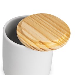 Kit porcelana porta algodão porta joias jogo de potes louça - 7