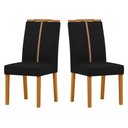 Ver imagem 2 de Cadeira Sala Jantar Serena Kit 2 Ype/veludo Preto