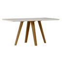 Ver imagem 3 de Conjunto Sala de Jantar Mesa Mariah 160x90 6 Cadeiras Sarah 2024 Ype/off White/veludo Nude