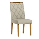 Ver imagem 4 de Conjunto Sala de Jantar Mesa Mariah 160x90 6 Cadeiras Sarah 2024 Ype/off White/veludo Nude