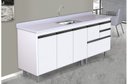 Ver imagem 2 de Gabinete Cozinha Mdp 1,94m Elegance com 8 Pés Pré-montado:branco