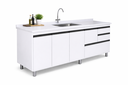 Ver imagem 1 de Gabinete Cozinha Mdp 1,94m Elegance com 8 Pés Pré-montado:branco