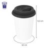 Copo Trip de Cerâmica Branco com Tampa de Silicone Para Café Chá 300ml - Wp Connect - 4