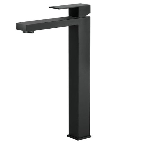 Torneira para Lavatório de Mesa Quadrado Bica Alta Definite Preto Fosco - 774357 - Stoc Torneira Par