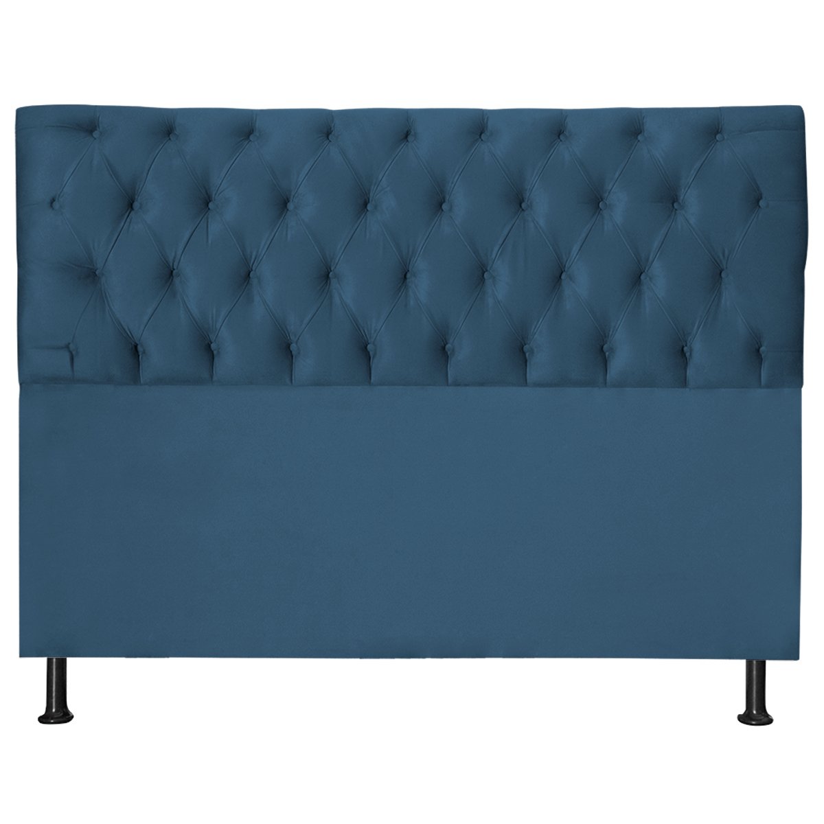 Cabeceira Jade 120 Cm Para Cama Box Suede Azul Royal