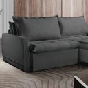 Ver imagem 2 de Sofá Cama Amsterdã Caixa Zero 2.60m Retrátil e Reclinável com Almofadas Soltas - Movenzo Estofados