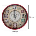 Ver imagem 6 de Relógio De Parede Retrô Vintage Nostálgico Abs Acrílico 30cm