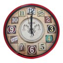 Ver imagem 1 de Relógio De Parede Retrô Vintage Nostálgico Abs Acrílico 30cm