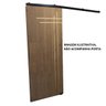 Kit Porta Madeira 0,90x2,10m Primer + Trilho Correr 1,80m Preto + Brinde - 5