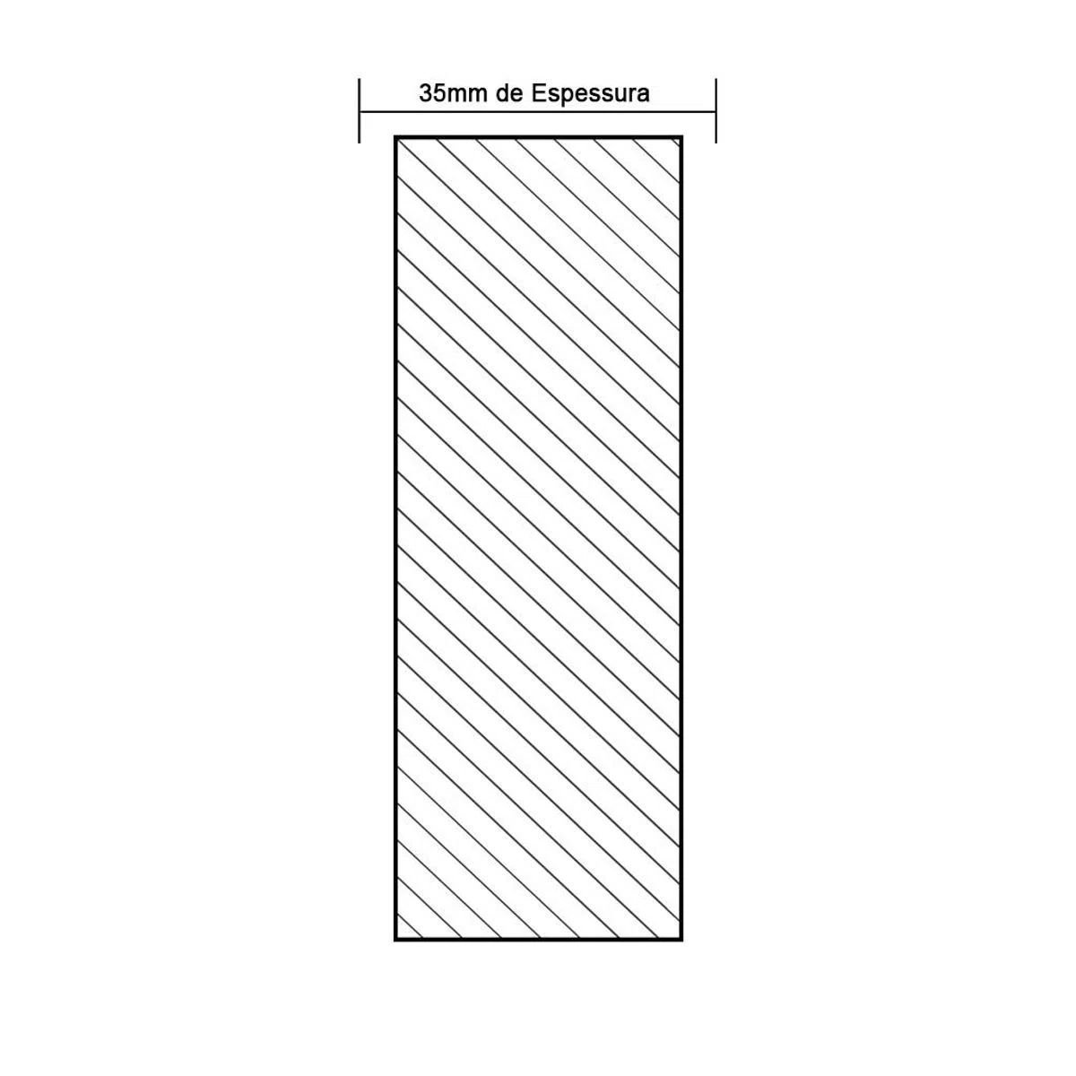 Kit Porta Madeira 0,90x2,10m Primer + Trilho Correr 1,80m Preto + Brinde - 3