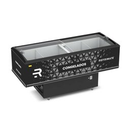 Expositor Ilha Congelados Vanguard Top 2,00m Vidro Semi Curvo Eivt2000 220v - Refrimate - 1