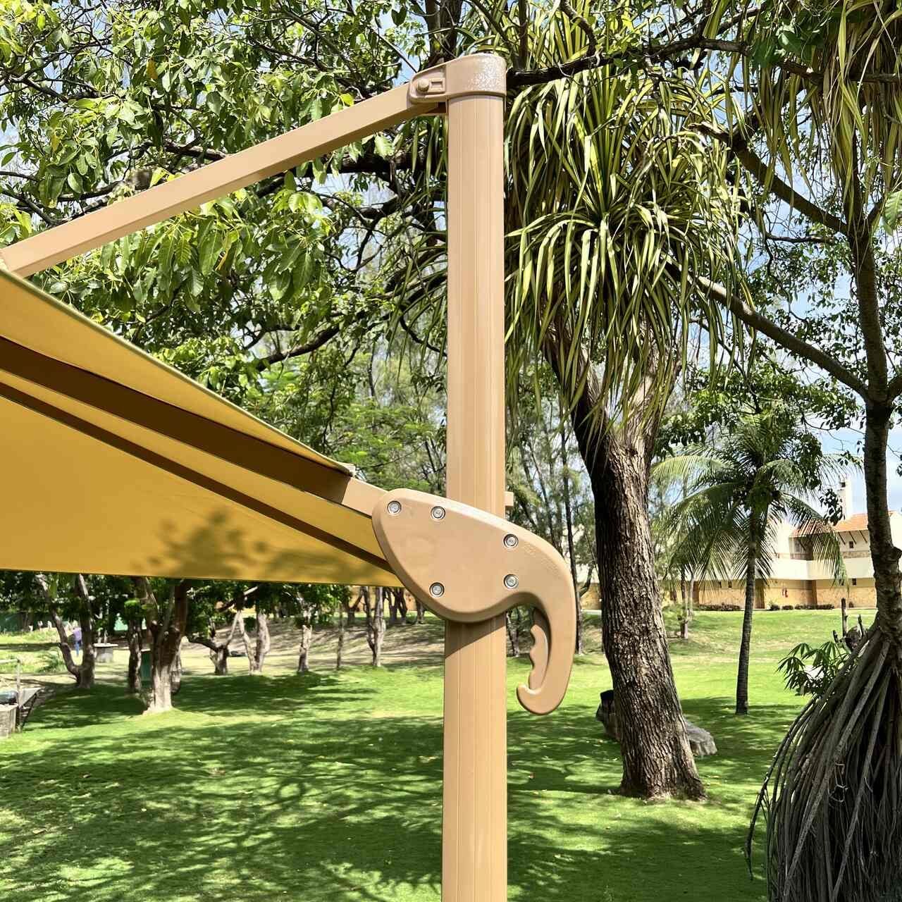 Ombrelone Guarda Sol Noronha Premium Aluminio 3,0 X 3,0 C/ Base em 100l Sol&sombra Bege - 7