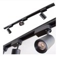 Ver imagem 1 de Trilho Eletrificado 1m + 3 Spot Led 7w 4000k Bivolt Preto