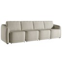Ver imagem 6 de Sofá Cama Modulado Retrátil e Reclinável Decorativo Varsóvia 356cm Bouclê Bege Escuro G33 - Gran Bel