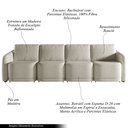 Ver imagem 3 de Sofá Cama Modulado Retrátil e Reclinável Decorativo Varsóvia 356cm Bouclê Bege Escuro G33 - Gran Bel