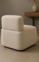 Ver imagem 4 de Poltrona Bouclé Bege Moderna Decorativa Sala de Estar Nuvem