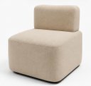 Ver imagem 3 de Poltrona Bouclé Bege Moderna Decorativa Sala de Estar Nuvem