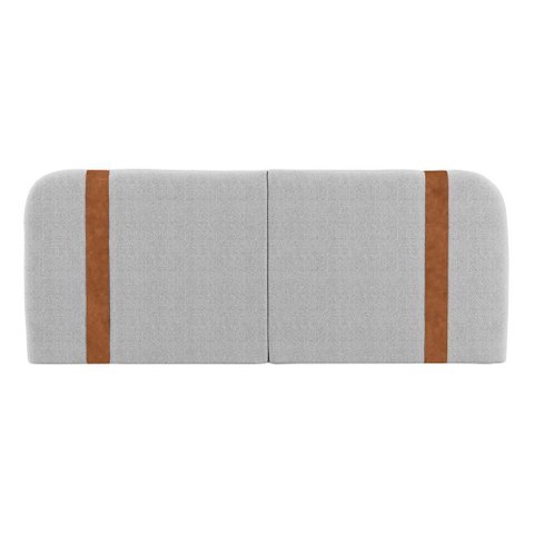 Cabeceira Painel Orgânico Cama Box Casal Padrão Flay 140cm Dobrável Bouclé Cinza Claro - Desk Design