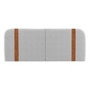 Ver imagem 1 de Cabeceira Painel Orgânico Cama Box Casal Padrão Flay 140cm Dobrável Bouclé Cinza Claro - Desk Design