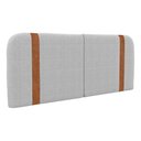 Ver imagem 2 de Cabeceira Painel Orgânico Cama Box Casal Padrão Flay 140cm Dobrável Bouclé Cinza Claro - Desk Design
