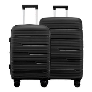 Kit Conjunto 2 Malas Rígidas de Polipropileno 360° com Tsa - Gladiador P2pm Cor:preto