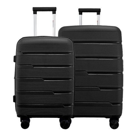 Kit Conjunto 2 Malas Rígidas de Polipropileno 360° com Tsa - Gladiador P2pm Cor:preto