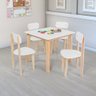 Mesa Cadeiras Infantil 7 Cores Mdf Pinus para Quarto Jogos:branco - 1