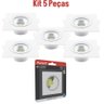 Kit 5 Spot Led Embutir Quadrado 7w 6500K Bivolt Branco Frio Avant - 5