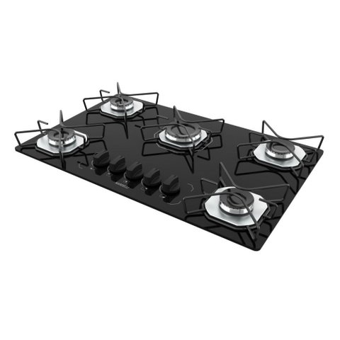 Fogão Cooktop Nardelli Ori 5 Bocas Vidro Preto