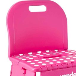 Banqueta Plástica Dobrável Rosa 220mm com Encosto Vonder - 3