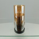 Ver imagem 5 de Castiçal Decorativo de Vidro Âmbar 18x27x10cm Porta Vela Mesa Jantar Decoração