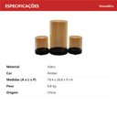 Ver imagem 7 de Castiçal Decorativo de Vidro Âmbar 18x27x10cm Porta Vela Mesa Jantar Decoração