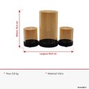 Ver mais imagens de Castiçal Decorativo de Vidro Âmbar 18x27x10cm Porta Vela Mesa Jantar Decoração