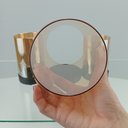 Ver imagem 2 de Castiçal Decorativo de Vidro Âmbar 18x27x10cm Porta Vela Mesa Jantar Decoração